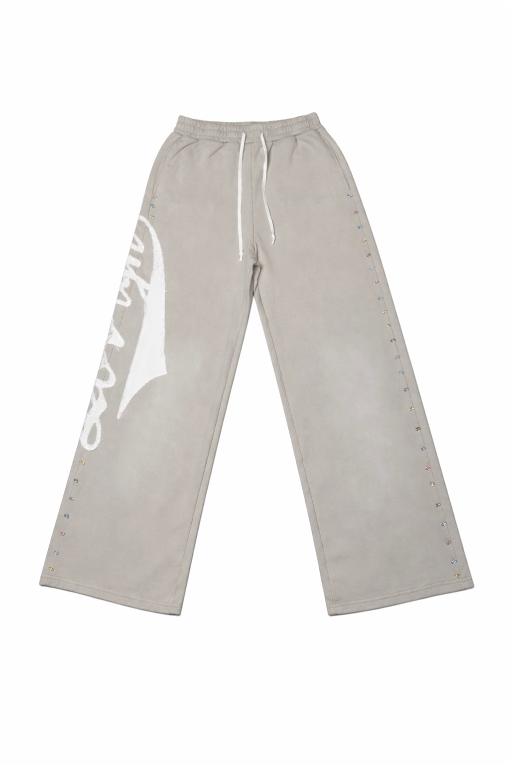 Sovryn grey rhinestone sweatpants