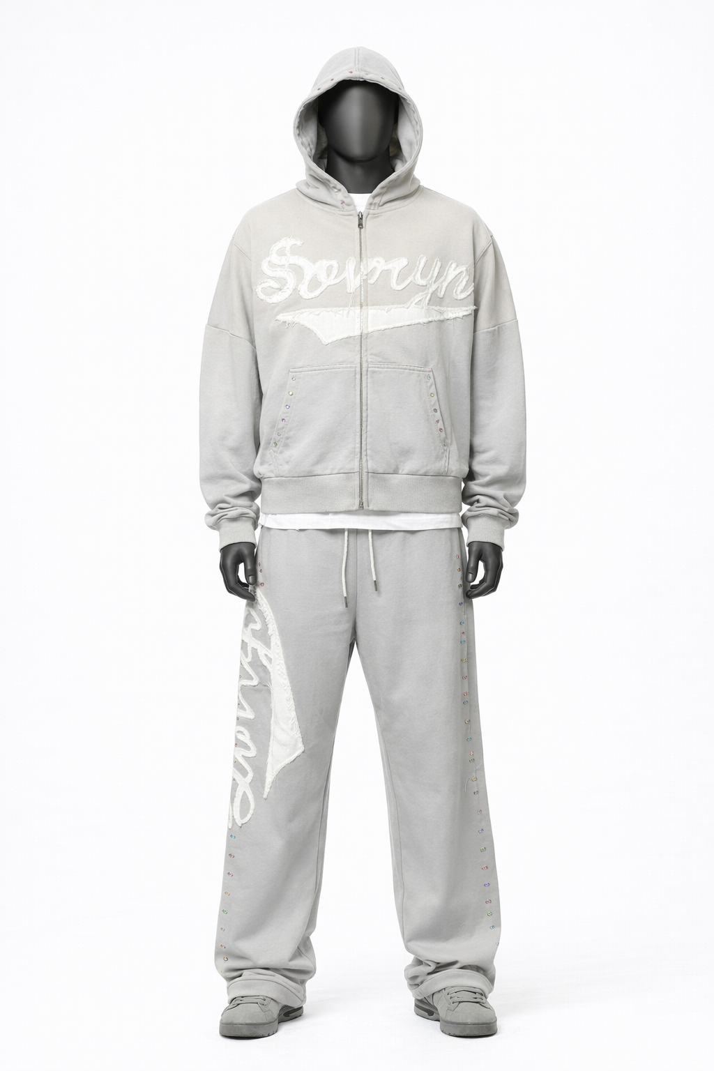 Sovryn grey rhinestone set