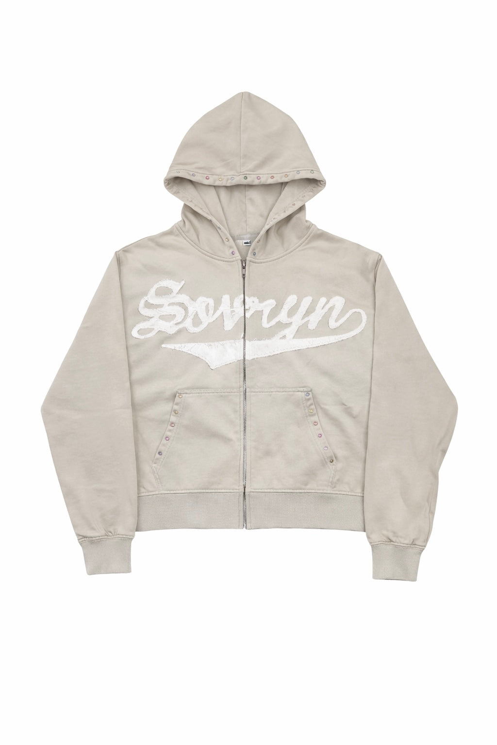 Sovryn grey rhinestone jacket